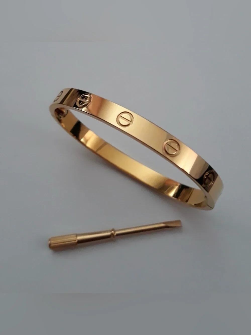 Generic Gold Screw Cuff Bangle Bracelet with Screwdriver